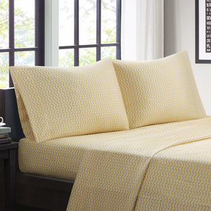 Chevron Printed Microfiber Sheet Set