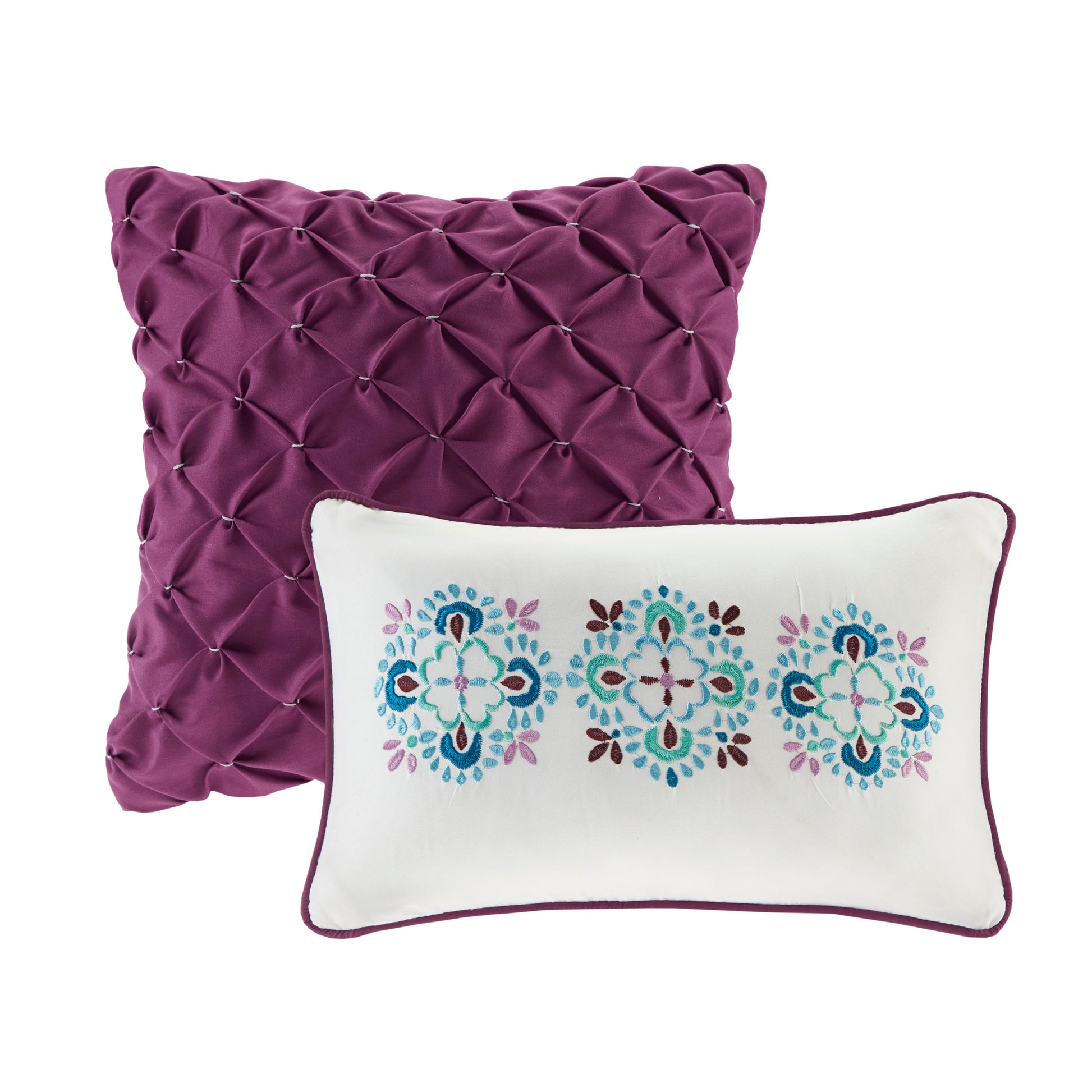 Intelligent Design Reversible Quilt Set with Throw Pillows