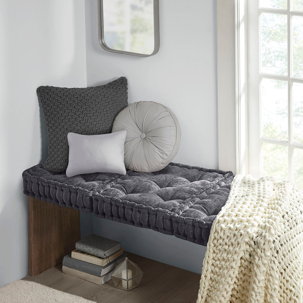 Intelligent Design Poly Chenille Square Floor Pillow Cushion