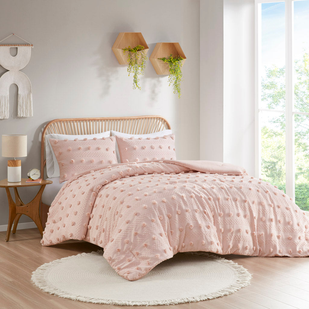 Intelligent Design Clip Jacquard Comforter Set