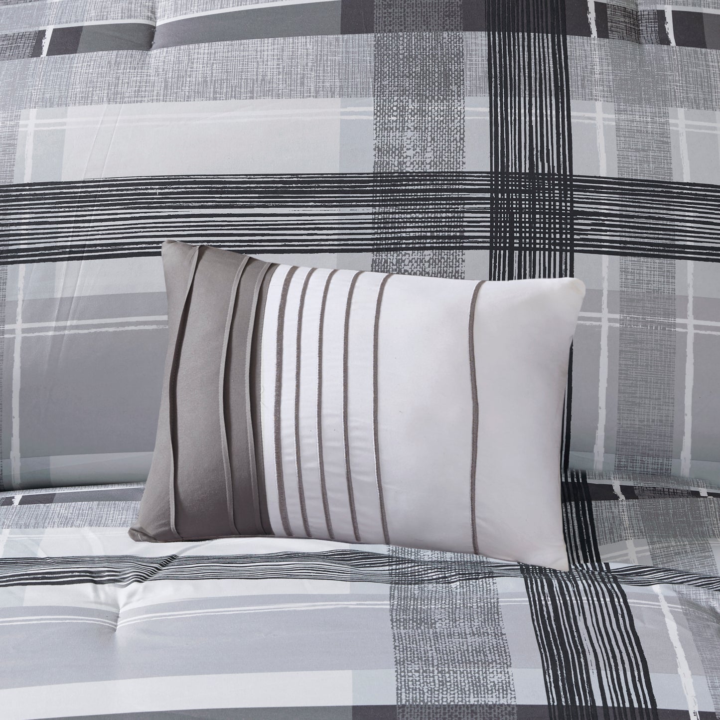 Intelligent Design Plaid Comforter Set