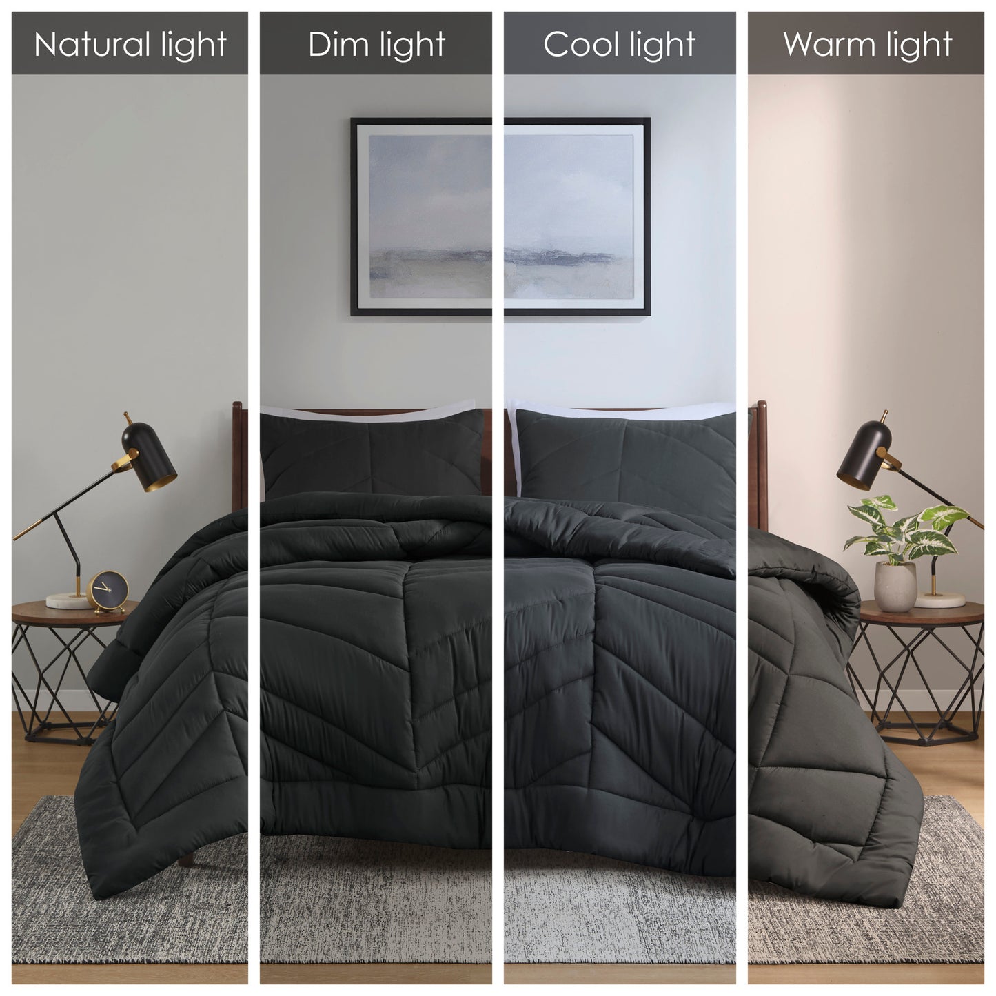 Intelligent Design Quilted Chevron Comforter Set