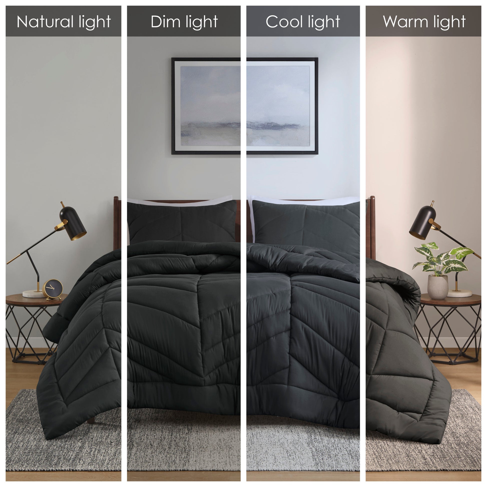 Intelligent Design Quilted Chevron Comforter Set