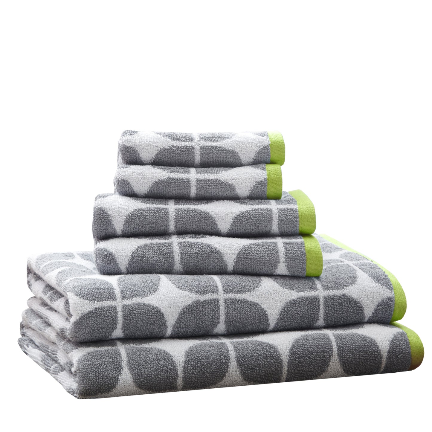 Intelligent Design 6 Piece Cotton Jacquard Towel Set