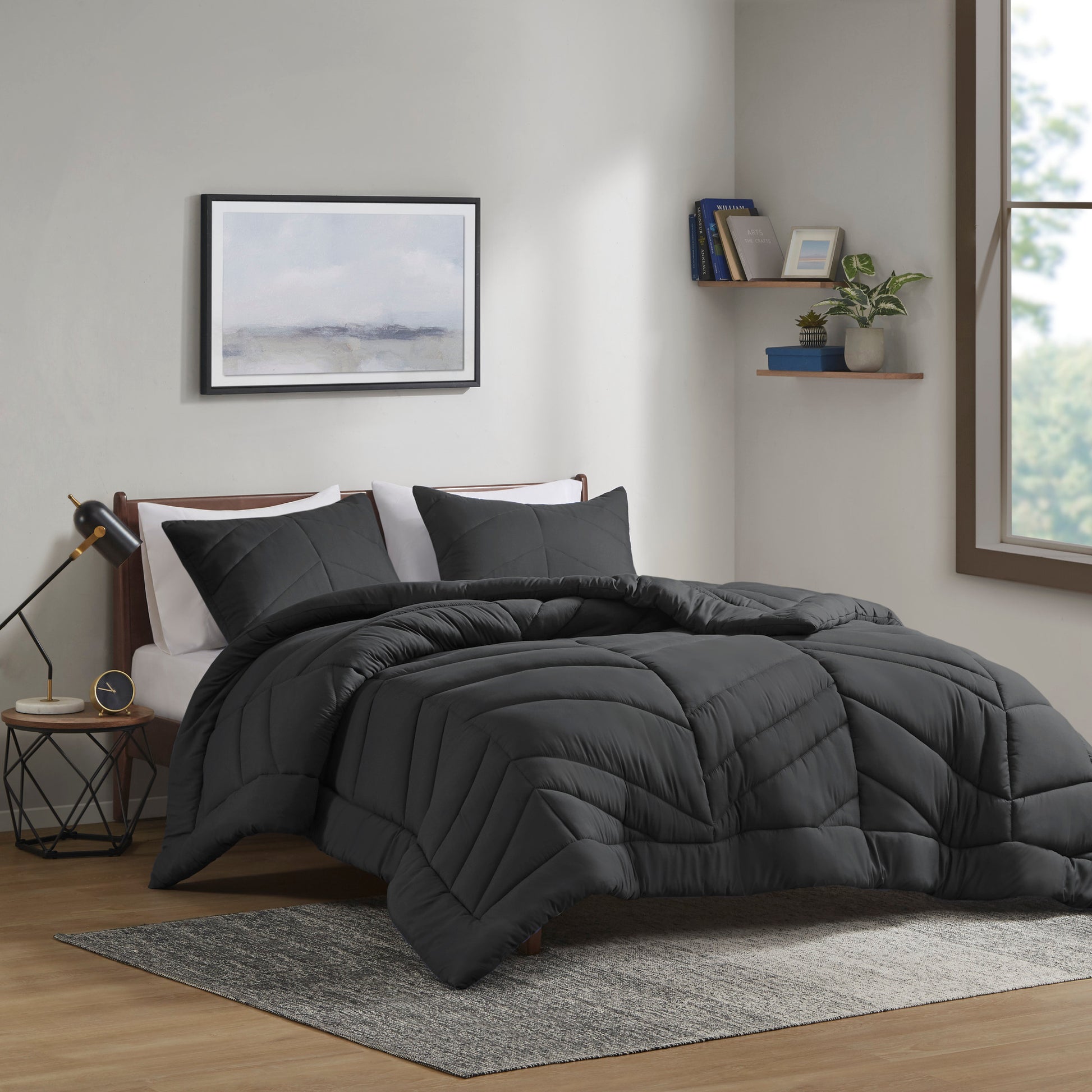 Intelligent Design Quilted Chevron Comforter Set