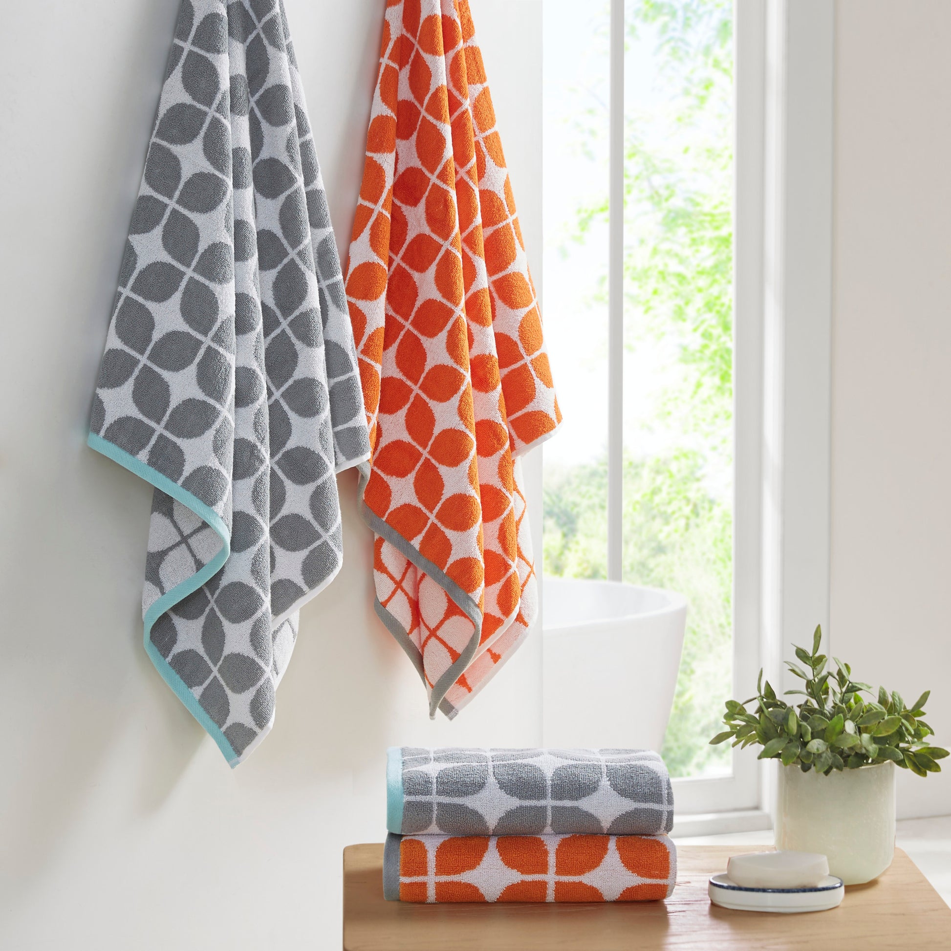 Intelligent Design Cotton Jacquard Bath Towel 6 Piece Set