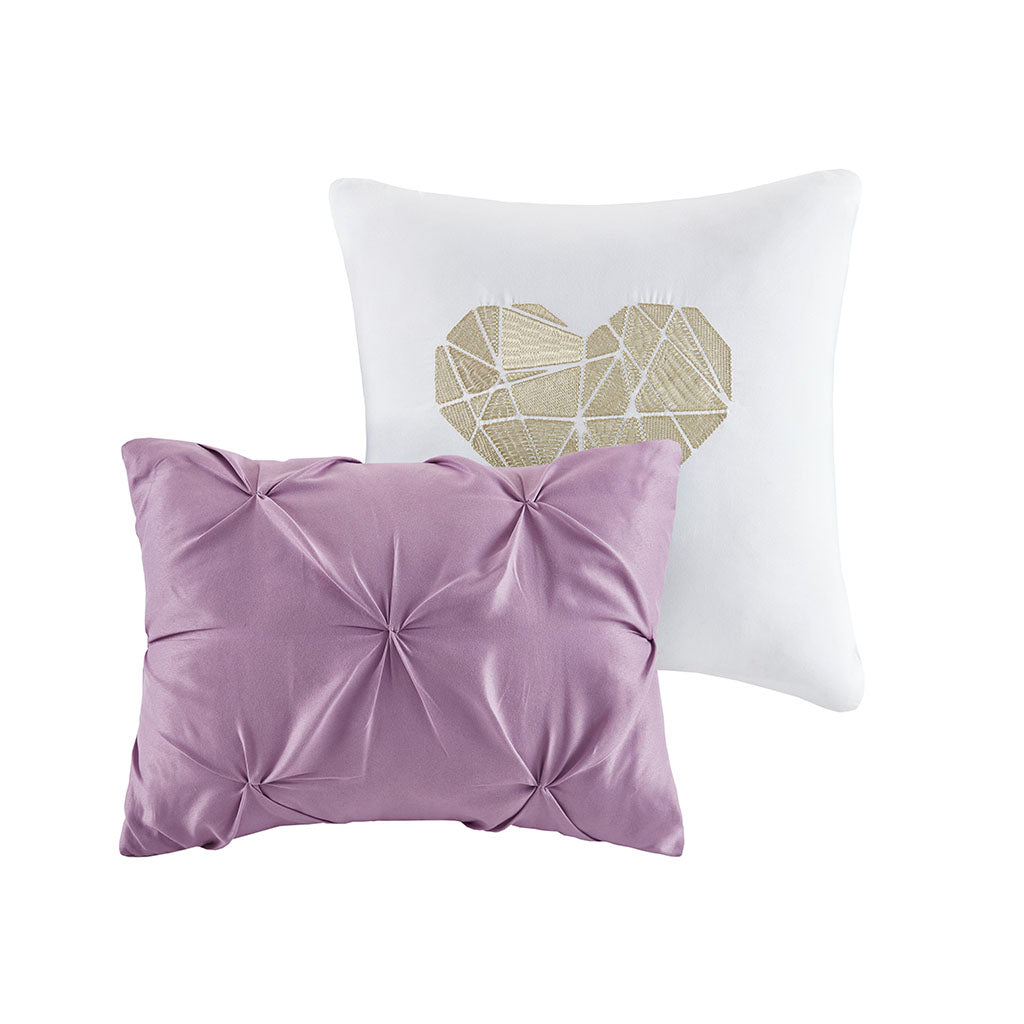 Abby Metallic Printed and Pintucked Comforter