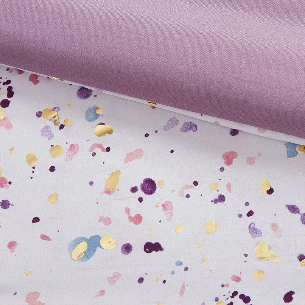 Abby Metallic Printed and Pintucked Comforter