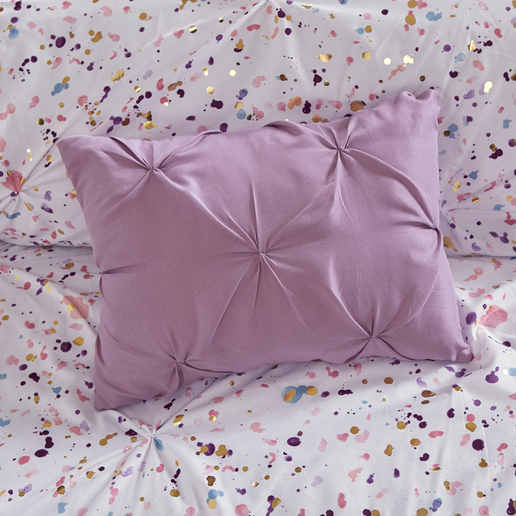 Abby Metallic Printed and Pintucked Comforter