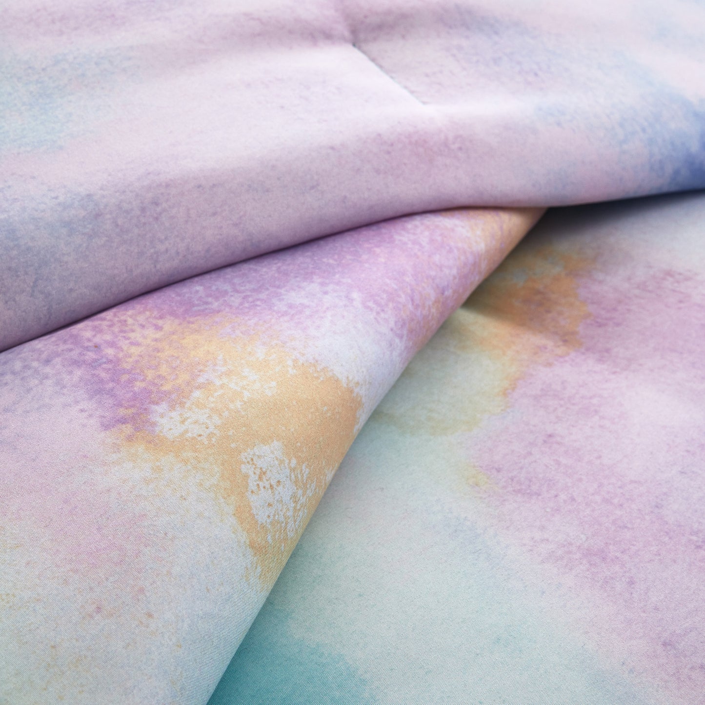 Cassiopeia Watercolor Tie Dye Printed Comforter Set with Throw Pillow