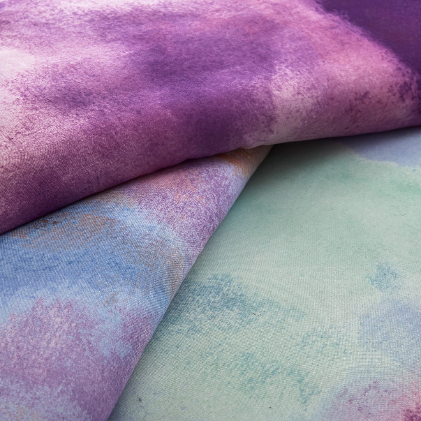 Cassiopeia Watercolor Tie Dye Printed Comforter Set with Throw Pillow