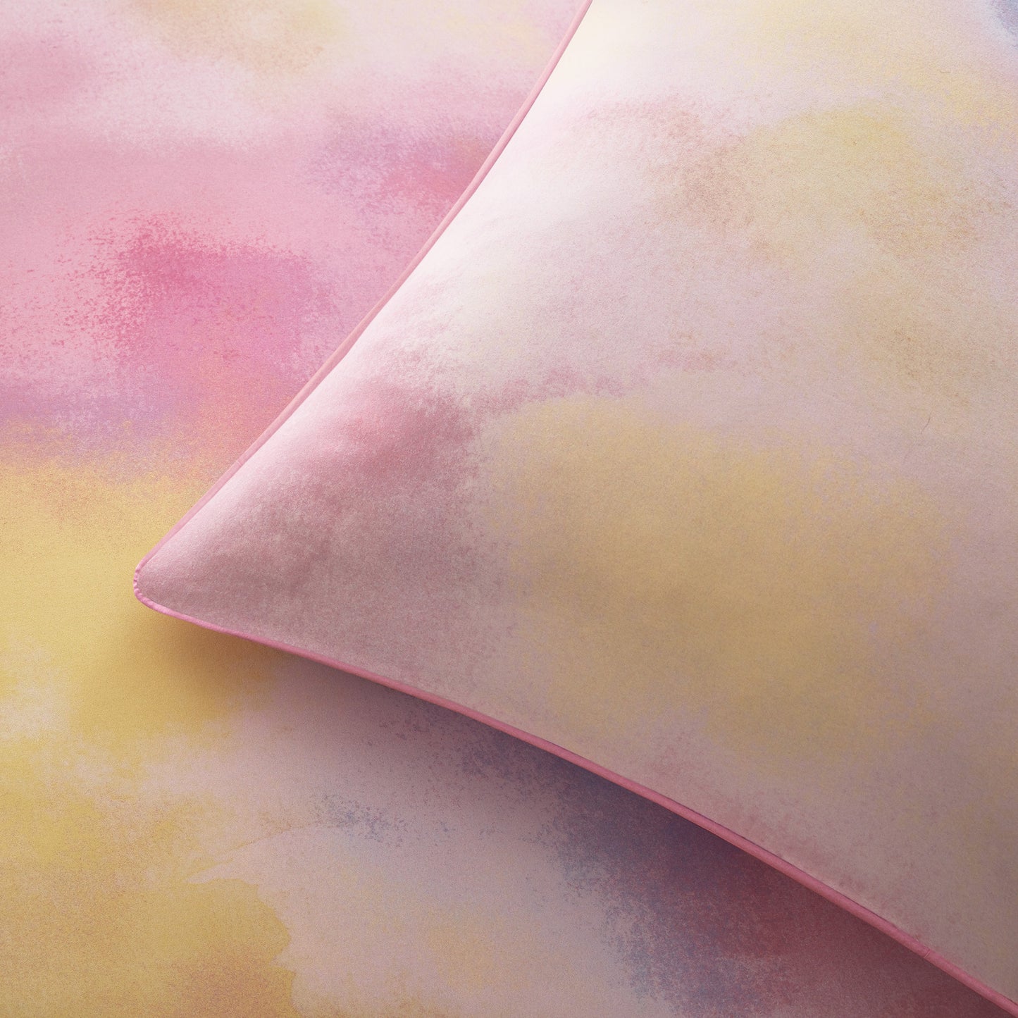 Cassiopeia Watercolor Tie Dye Printed Comforter Set with Throw Pillow