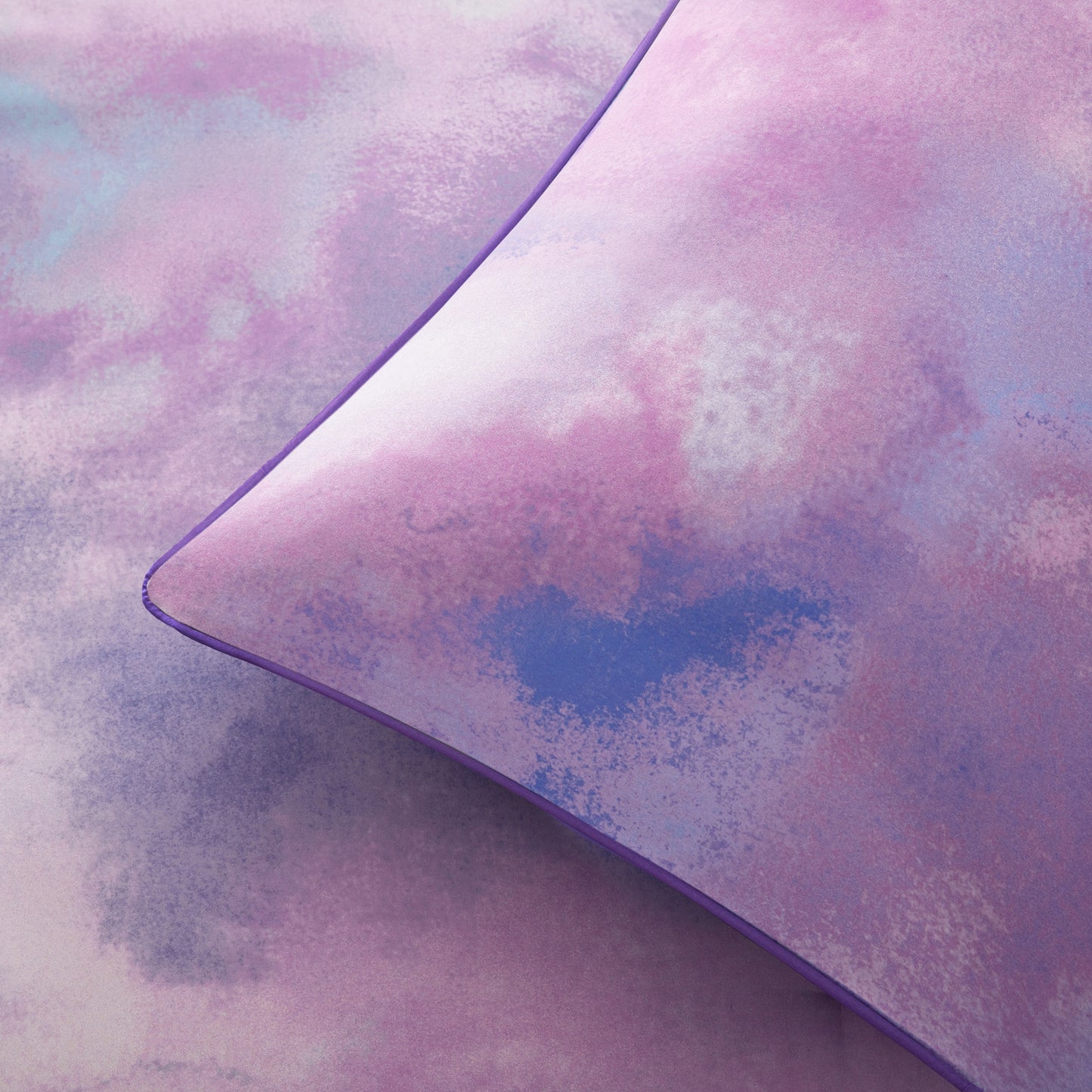 Cassiopeia Watercolor Tie Dye Printed Comforter Set with Throw Pillow