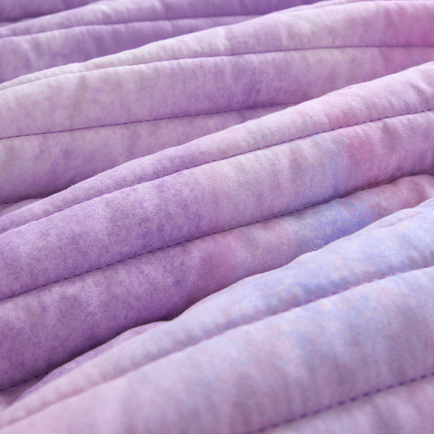 Cassiopeia Watercolor Tie Dye Printed Quilt Set with Throw Pillow