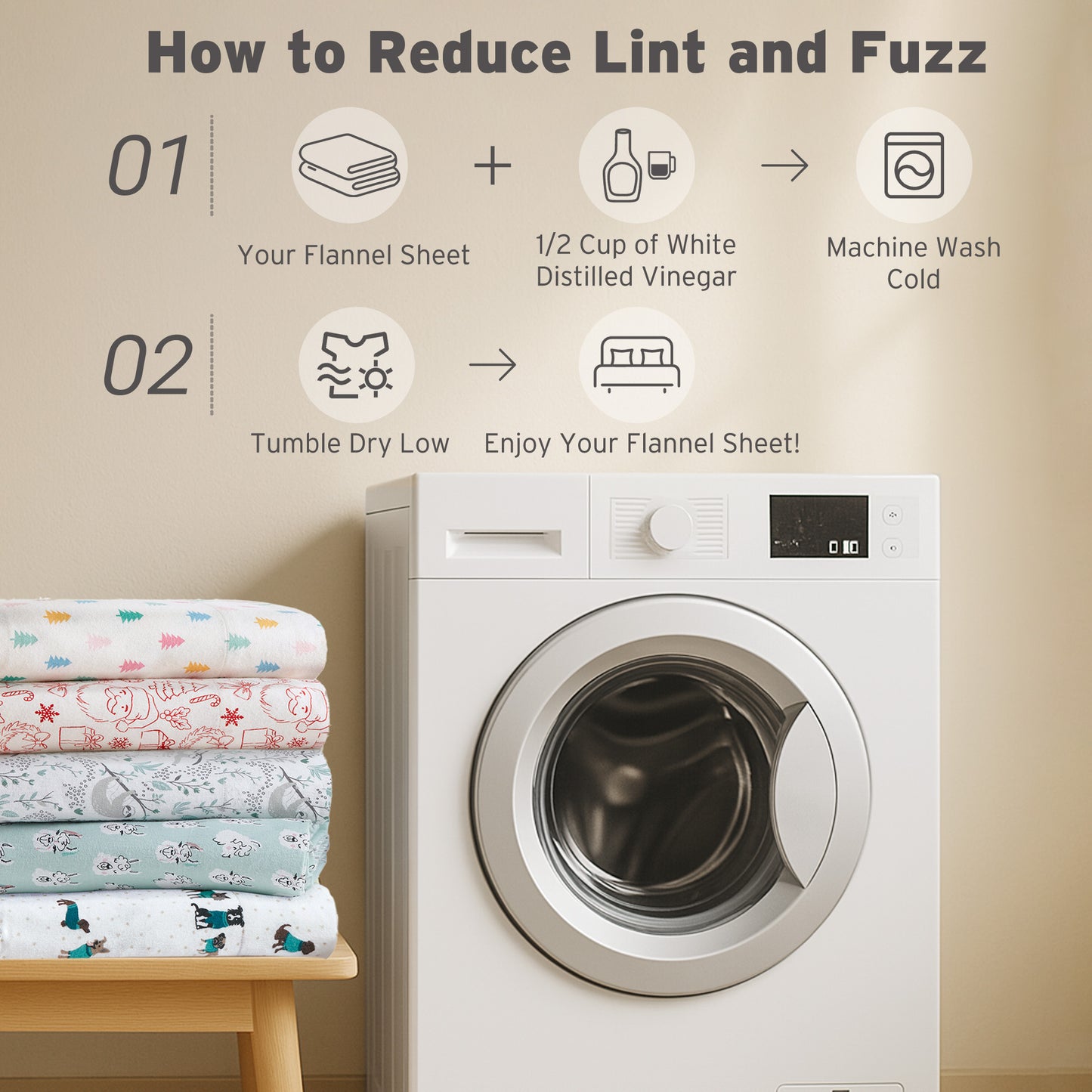 Cozy Soft 100% Cotton Flannel Pigment Printed Sheet Set