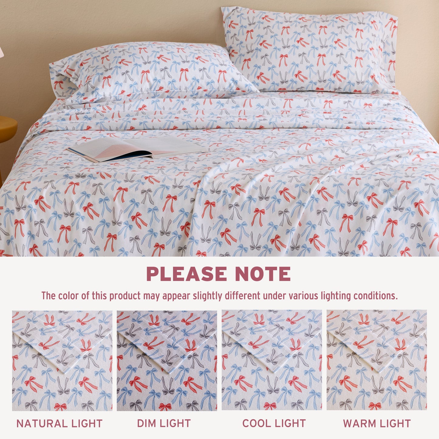 Cozy Soft Cotton Flannel Printed Sheet Set