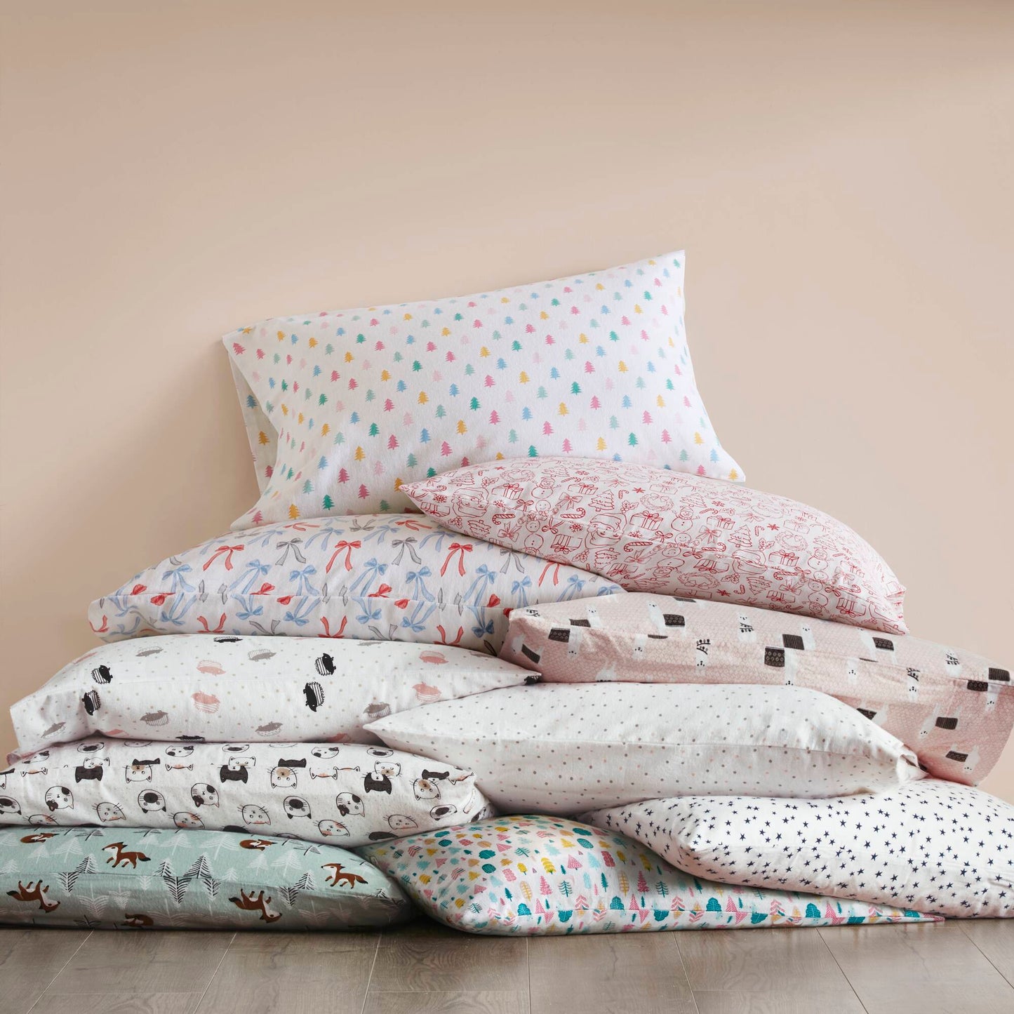 Cozy Soft Cotton Flannel Printed Sheet Set