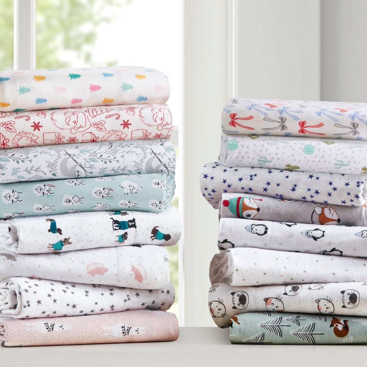 Cozy Soft Cotton Flannel Printed Sheet Set