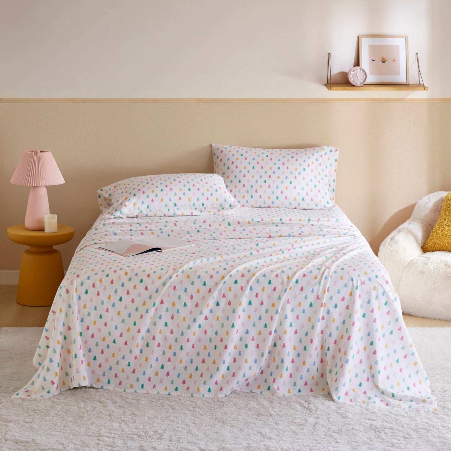 Cozy Soft 100% Cotton Flannel Pigment Printed Sheet Set