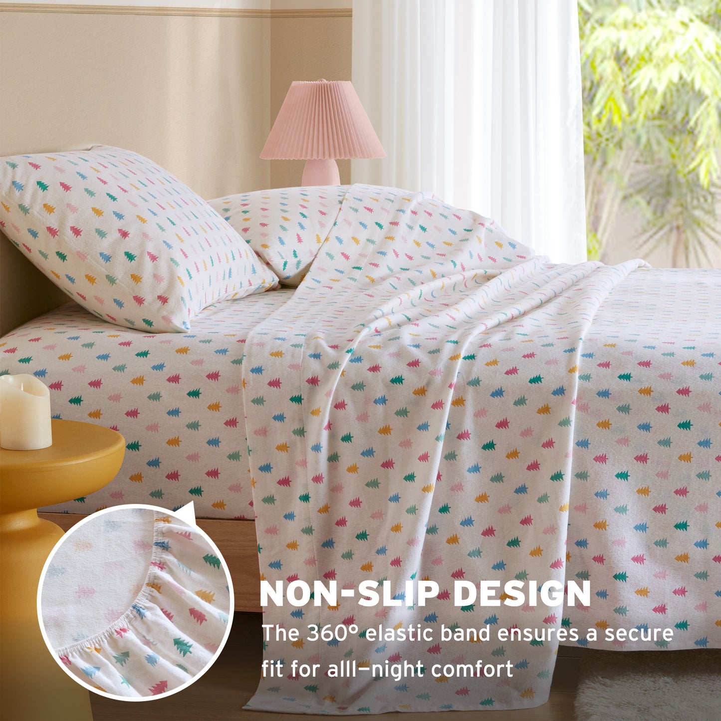 Cozy Soft 100% Cotton Flannel Pigment Printed Sheet Set
