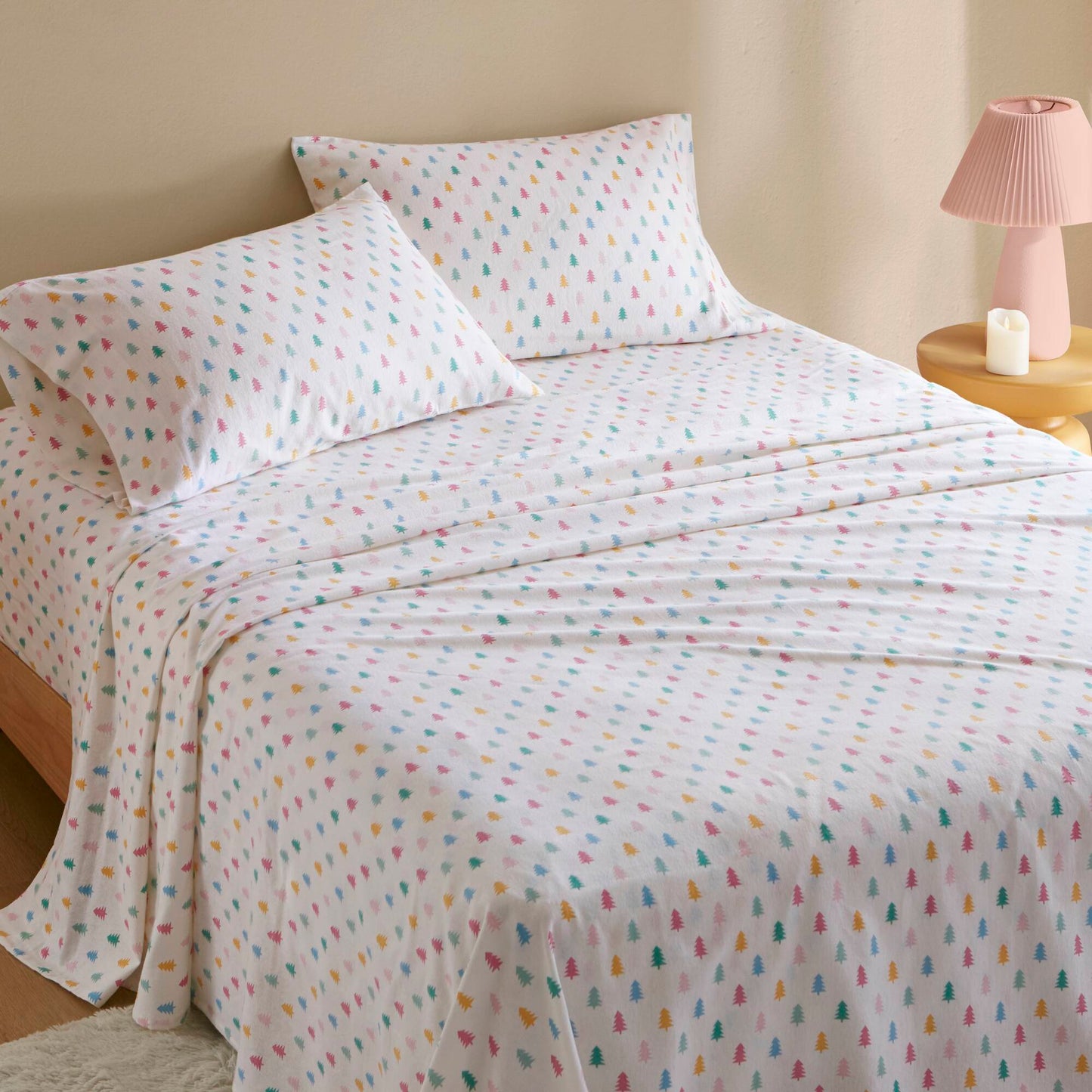 Cozy Soft Cotton Flannel Printed Sheet Set