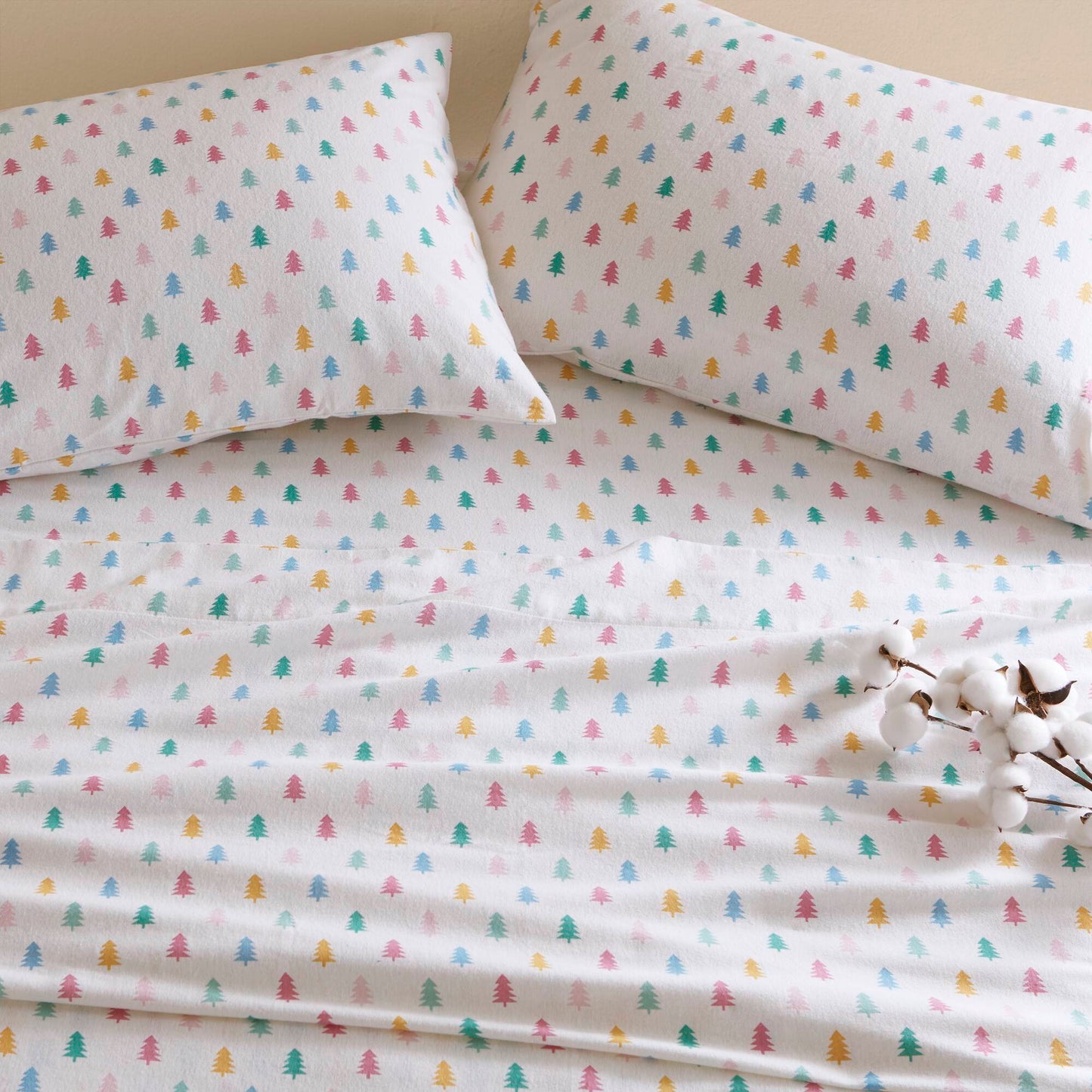 Cozy Soft Cotton Flannel Printed Sheet Set