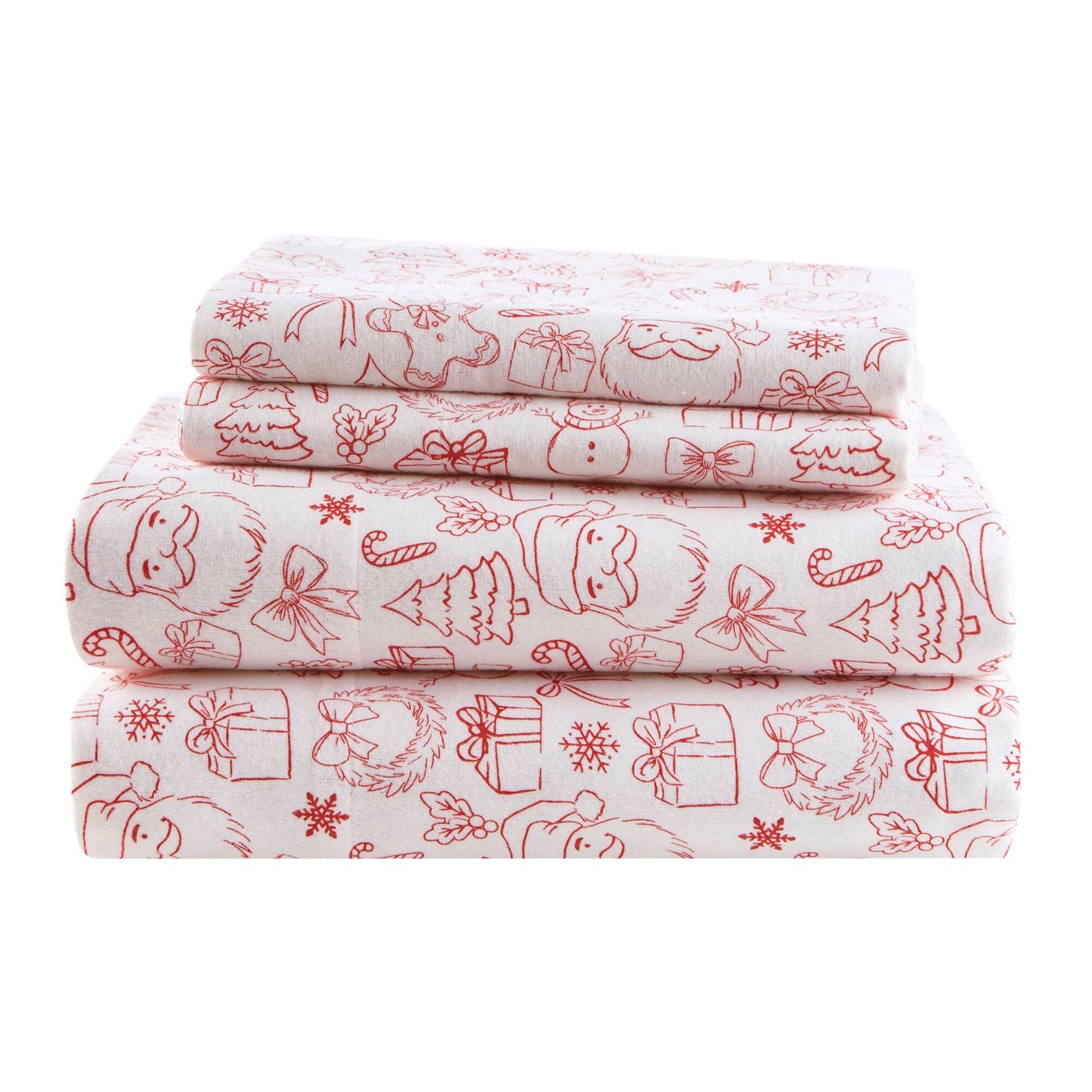 Cozy Soft Cotton Flannel Printed Sheet Set