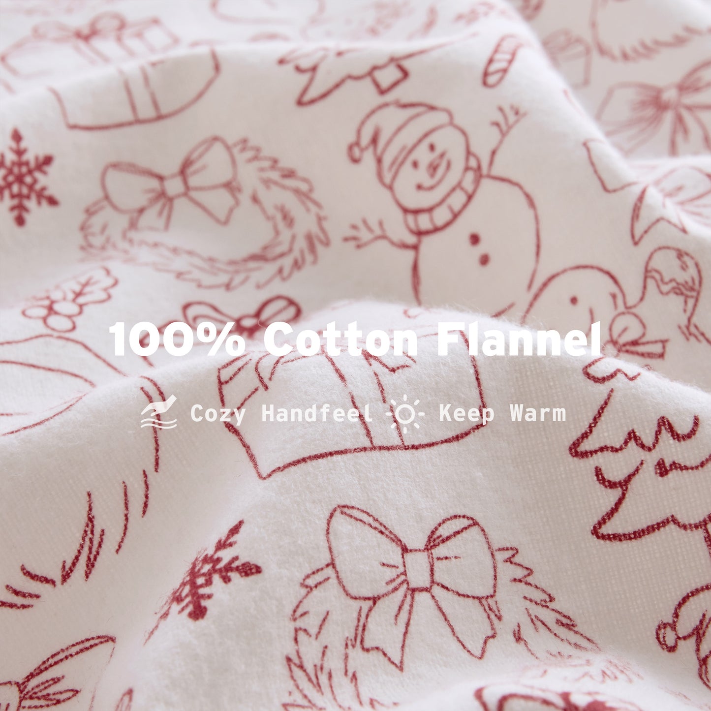 Cozy Soft 100% Cotton Flannel Pigment Printed Sheet Set
