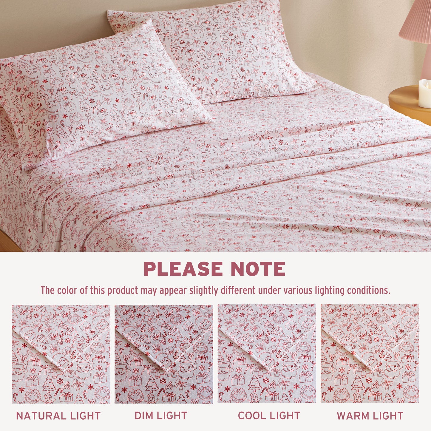 Cozy Soft Cotton Flannel Printed Sheet Set