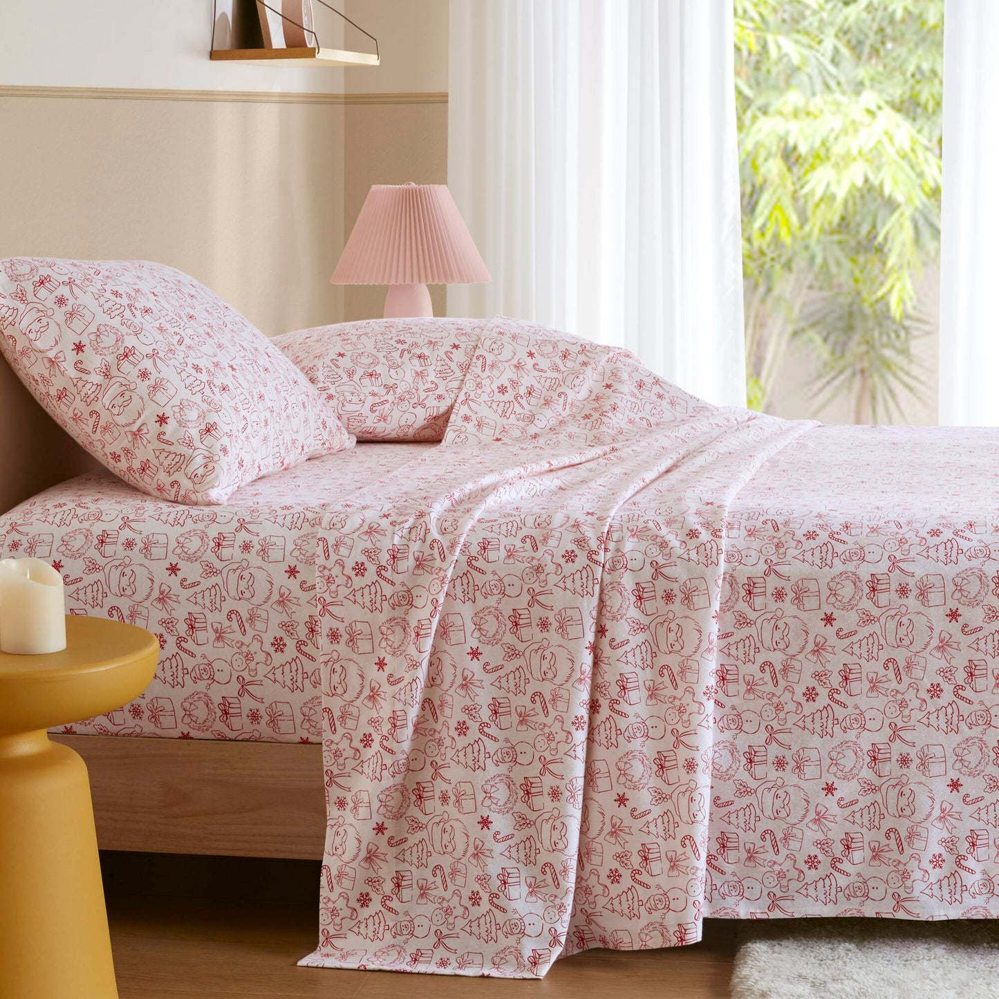 Cozy Soft Cotton Flannel Printed Sheet Set