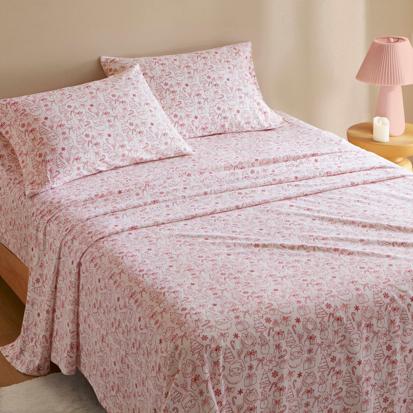 Cozy Soft Cotton Flannel Printed Sheet Set