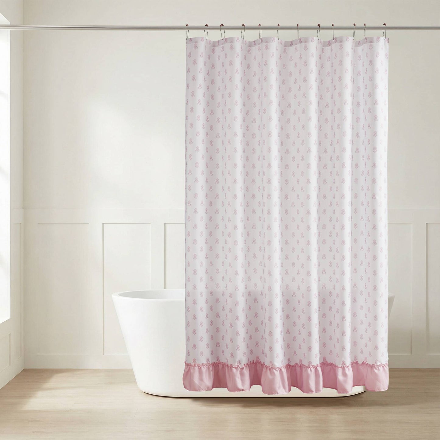 Savanna Floral Ruffle Shower Curtain Set