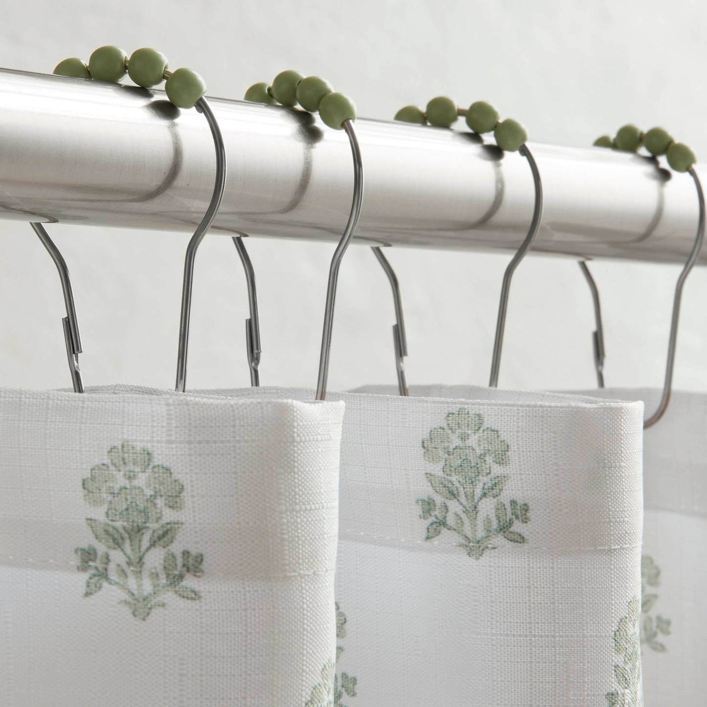 Savanna Floral Ruffle Shower Curtain Set