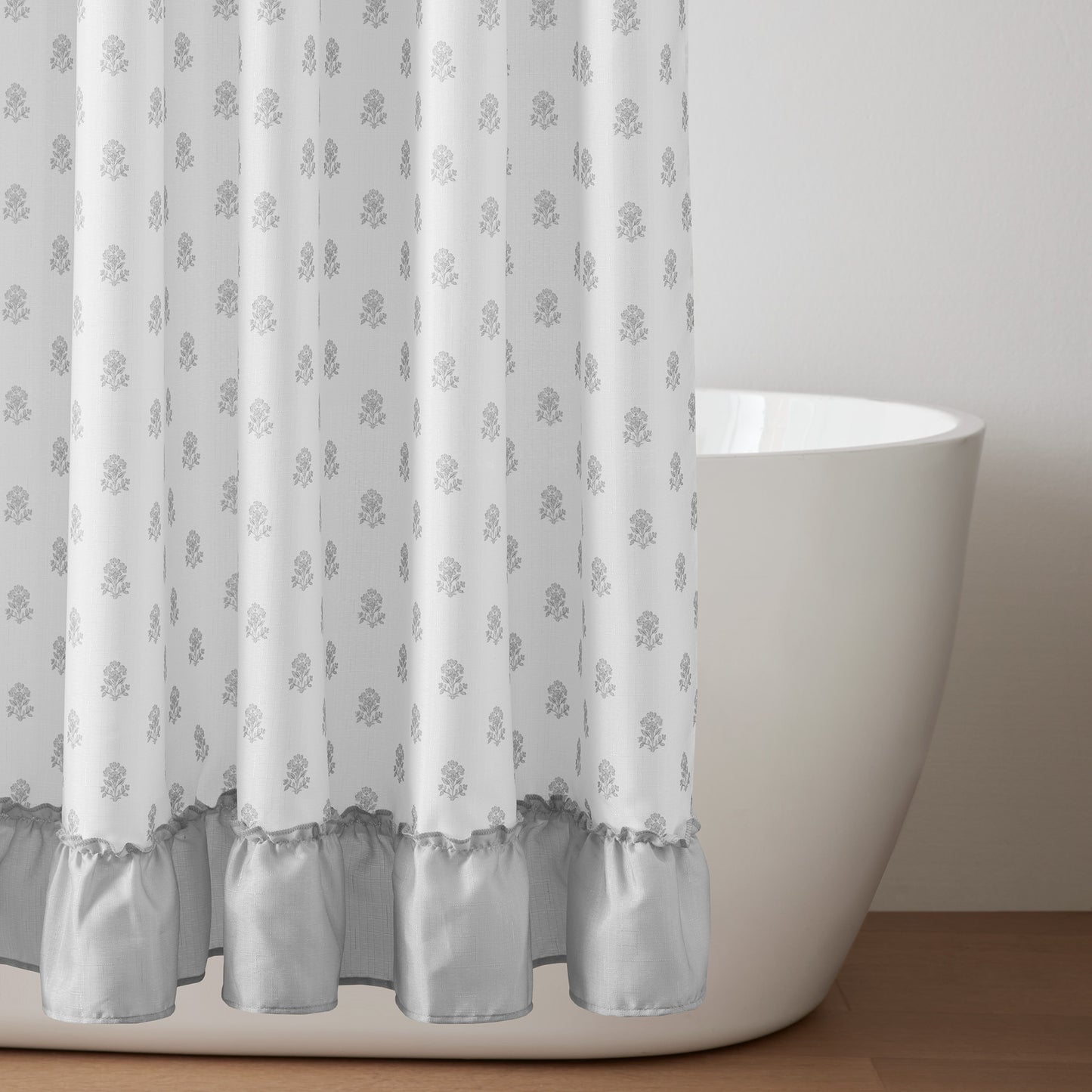 Savanna Floral Ruffle Shower Curtain Set