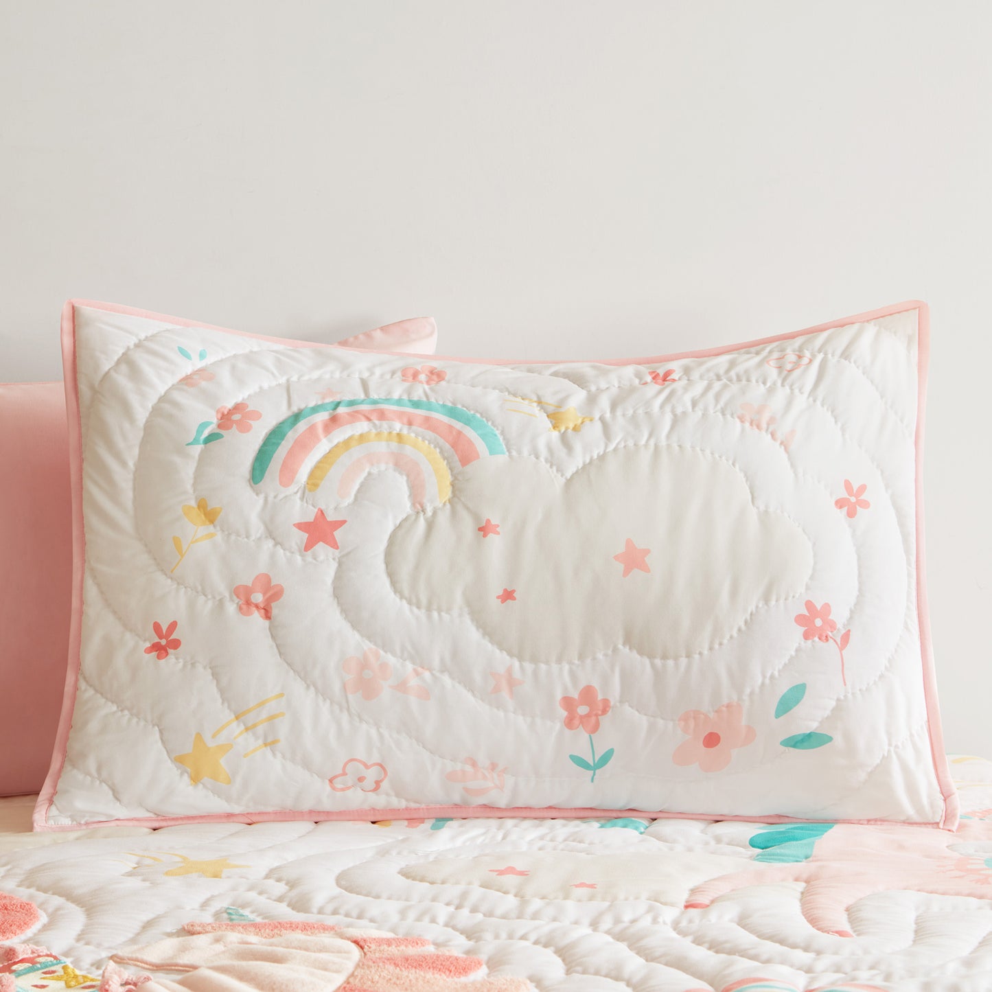Unicorn Dream Plush Detail 3D Hand-stitched Quilt Set