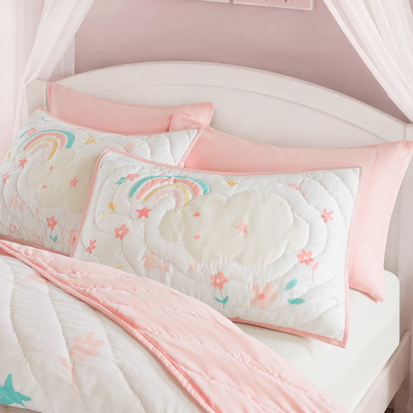 Unicorn Dream Plush Detail 3D Hand-stitched Quilt Set