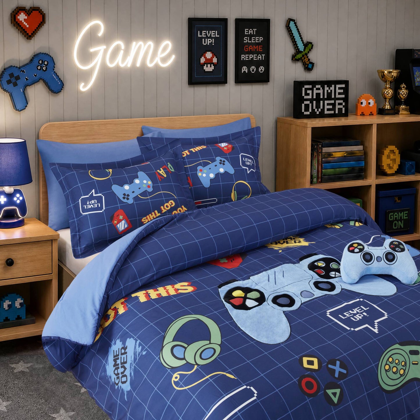 Game Controller 3D Comforter Set (with Game Controller Shaped Decorative Pillow)
