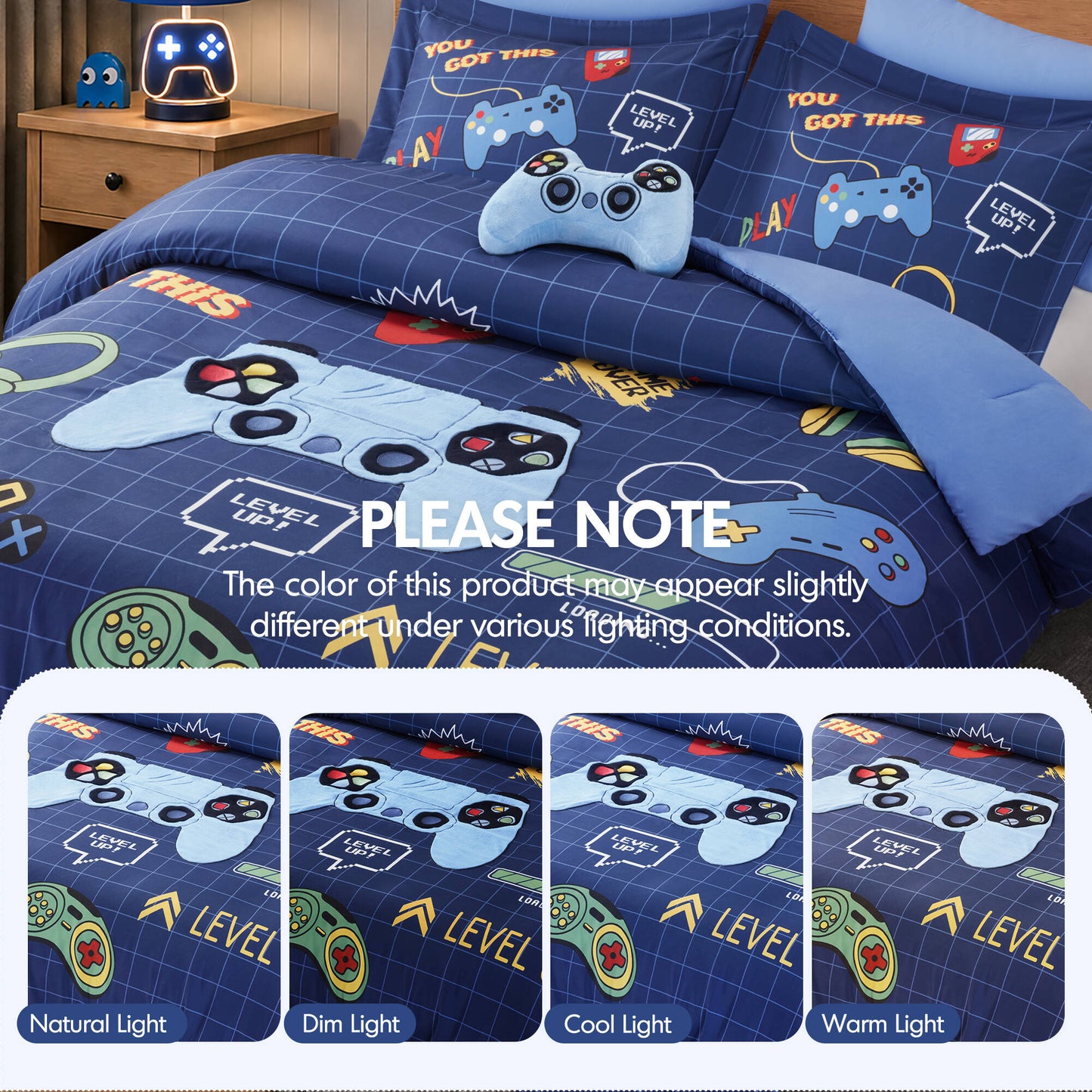 Game Controller 3D Comforter Set (with Game Controller Shaped Decorative Pillow)