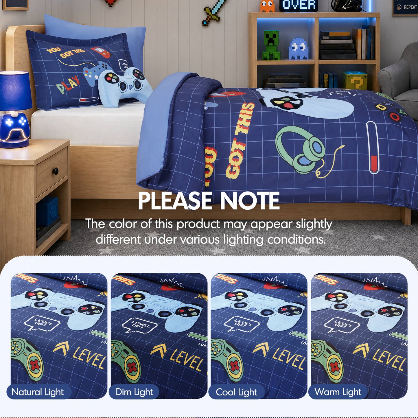Game Controller 3D Comforter Set (with Game Controller Shaped Decorative Pillow)
