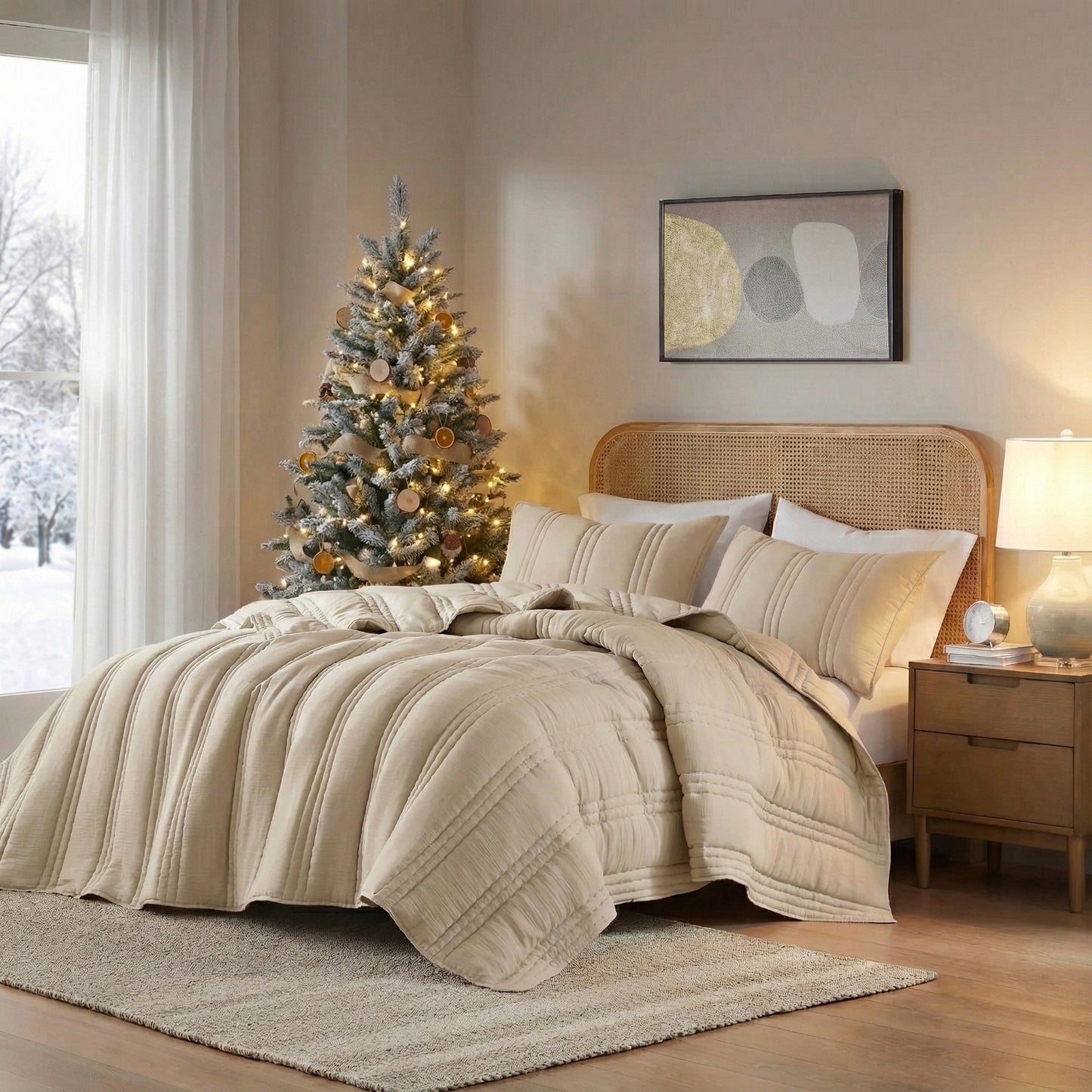 Dune Poly Gauze Quilt Set