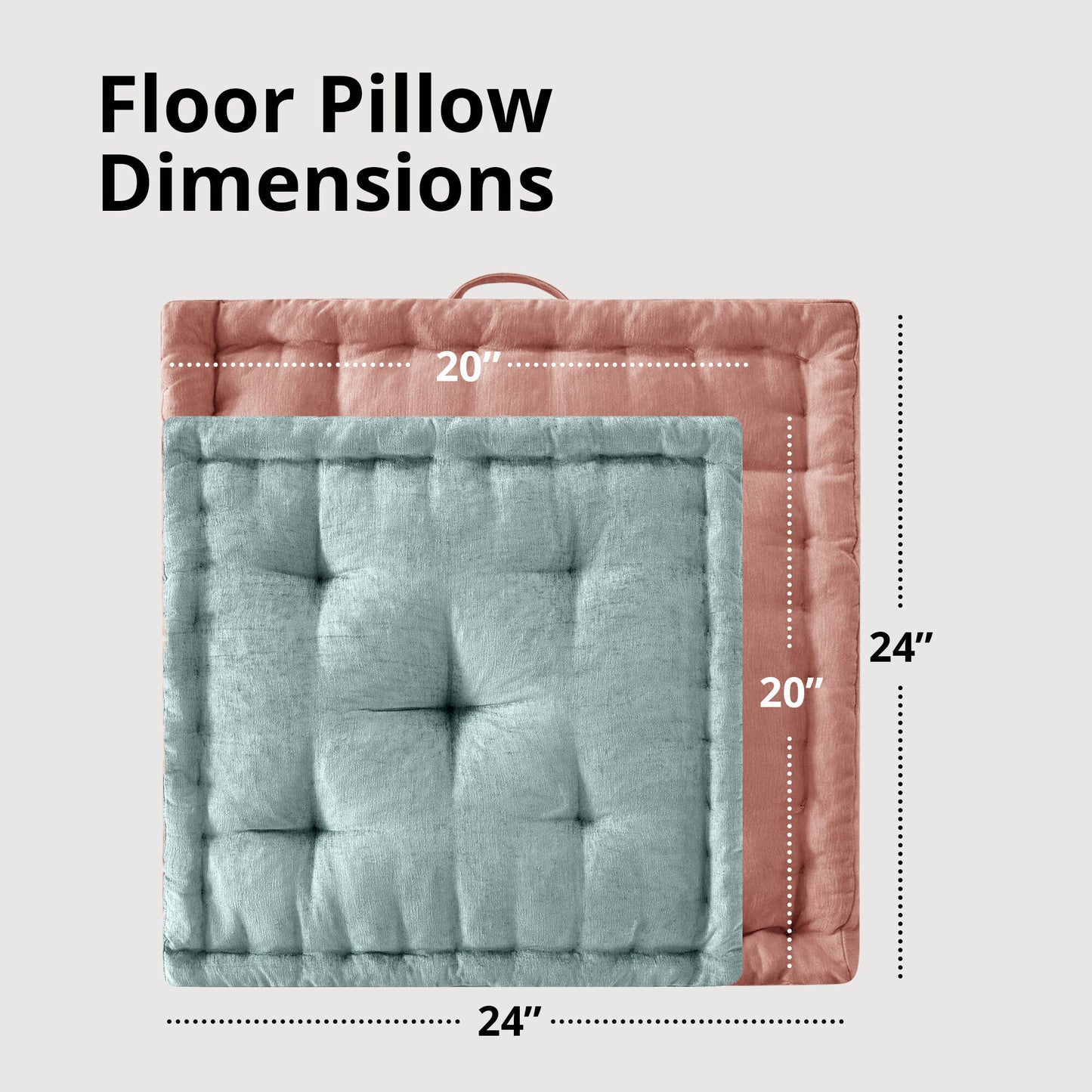 Azza Poly Chenille Square Floor Pillow Cushion