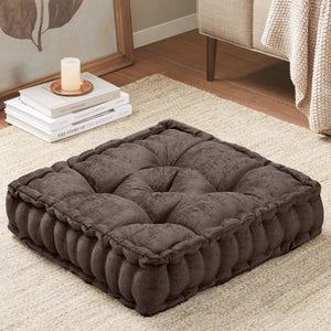 Azza Poly Chenille Square Floor Pillow Cushion