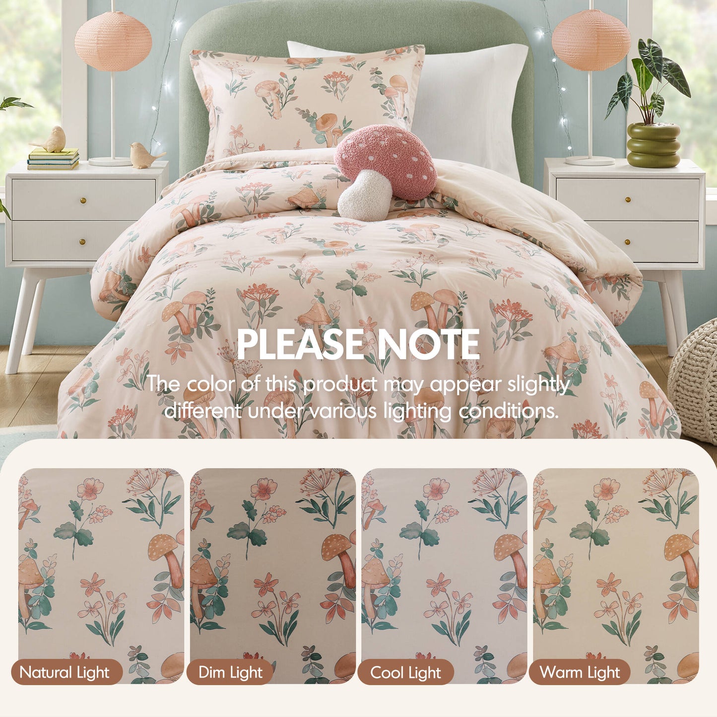 Gwen Mushroom Garden Comforter Set