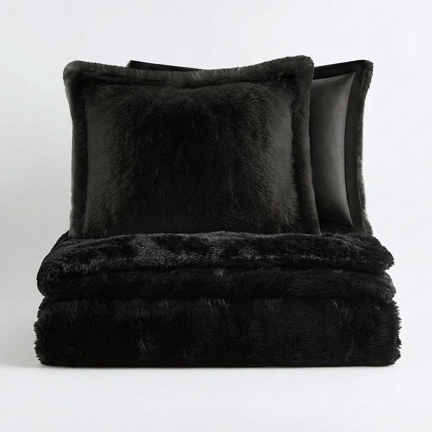 Malea Shaggy Fur Duvet Cover Set