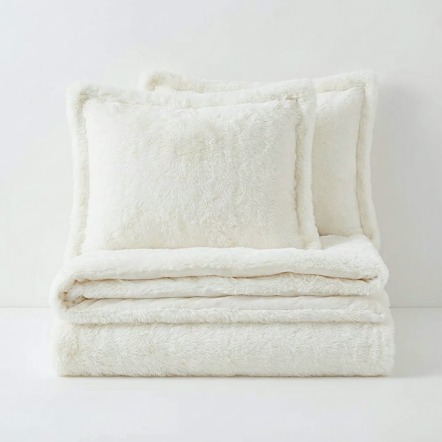 Malea Shaggy Fur Duvet Cover Set