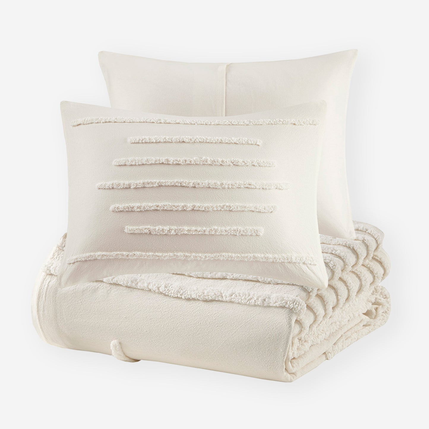 Mercer 3 Piece Cotton Chenille Duvet Cover Set