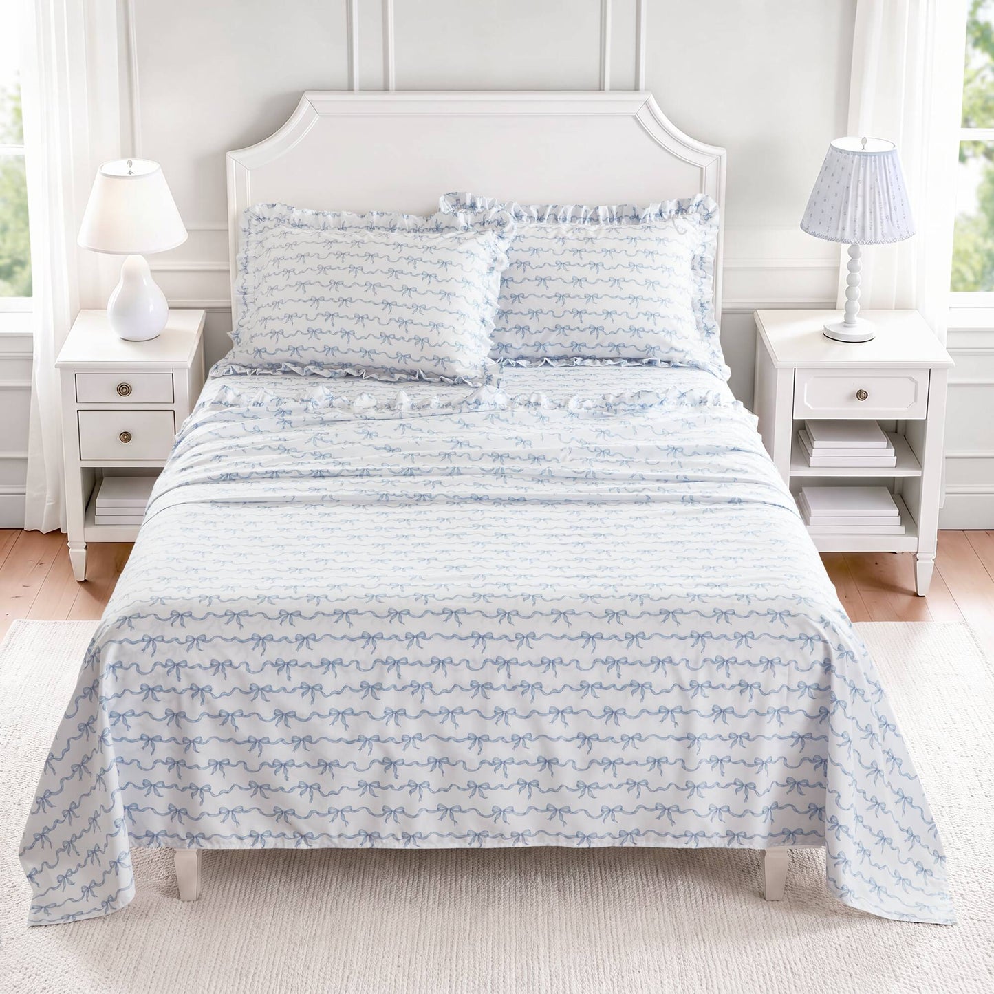 Microfiber Ruffle MF Solid Ruffled Hem Sheets