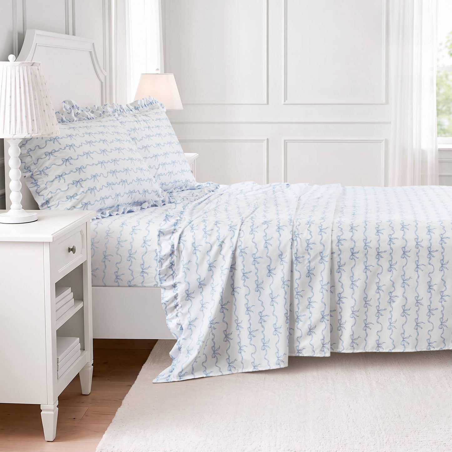 Microfiber Ruffle MF Solid Ruffled Hem Sheets
