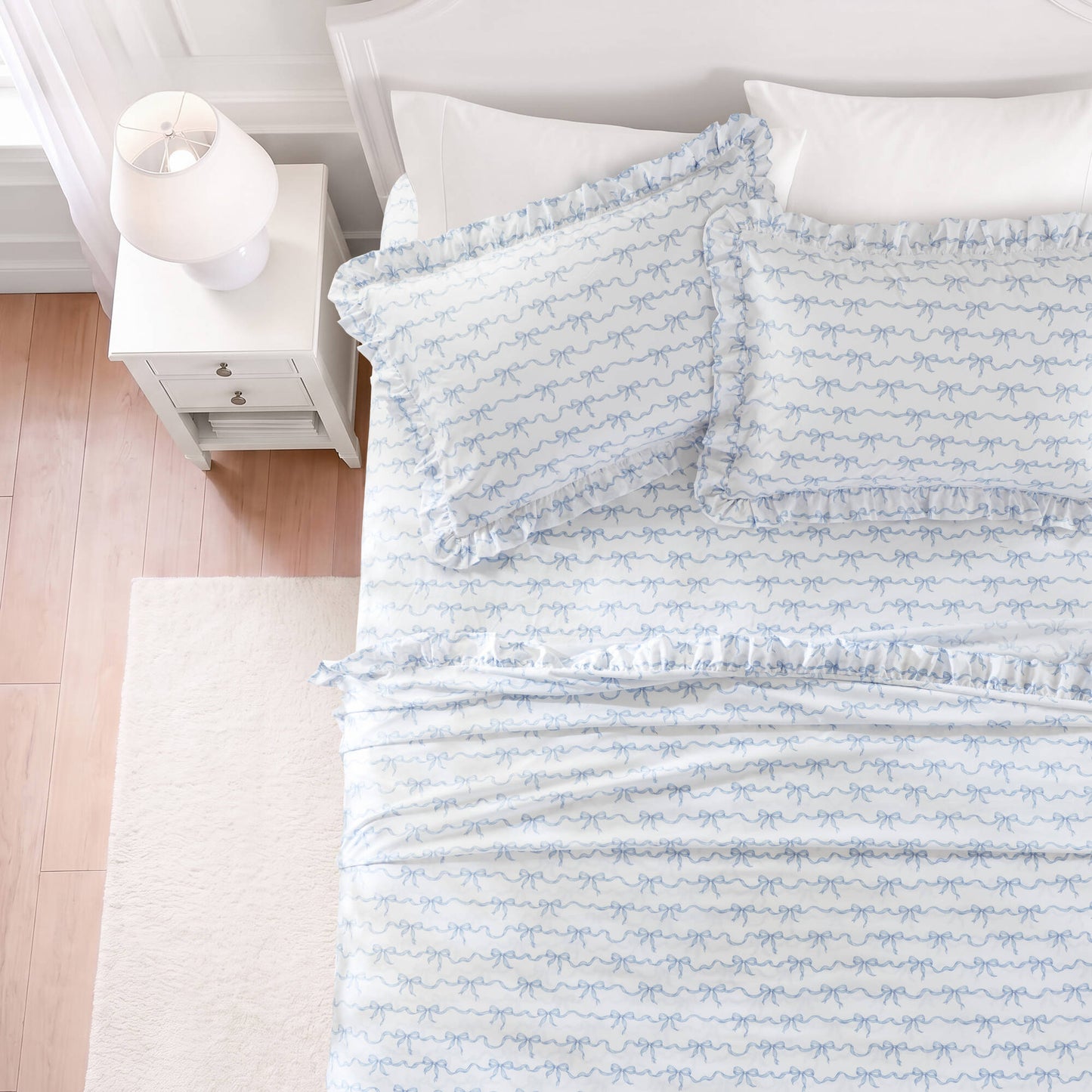Microfiber Ruffle MF Solid Ruffled Hem Sheets