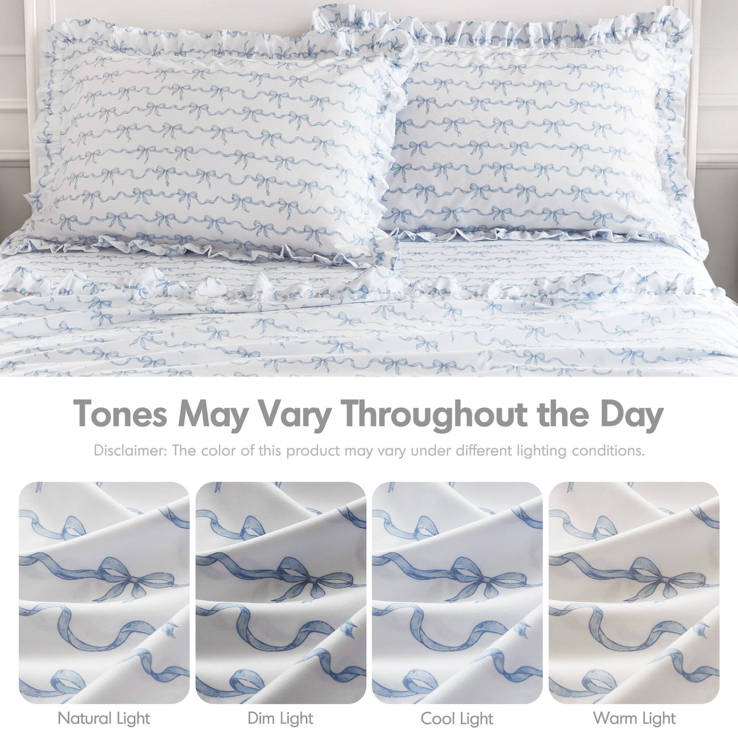 Microfiber Ruffle MF Solid Ruffled Hem Sheets